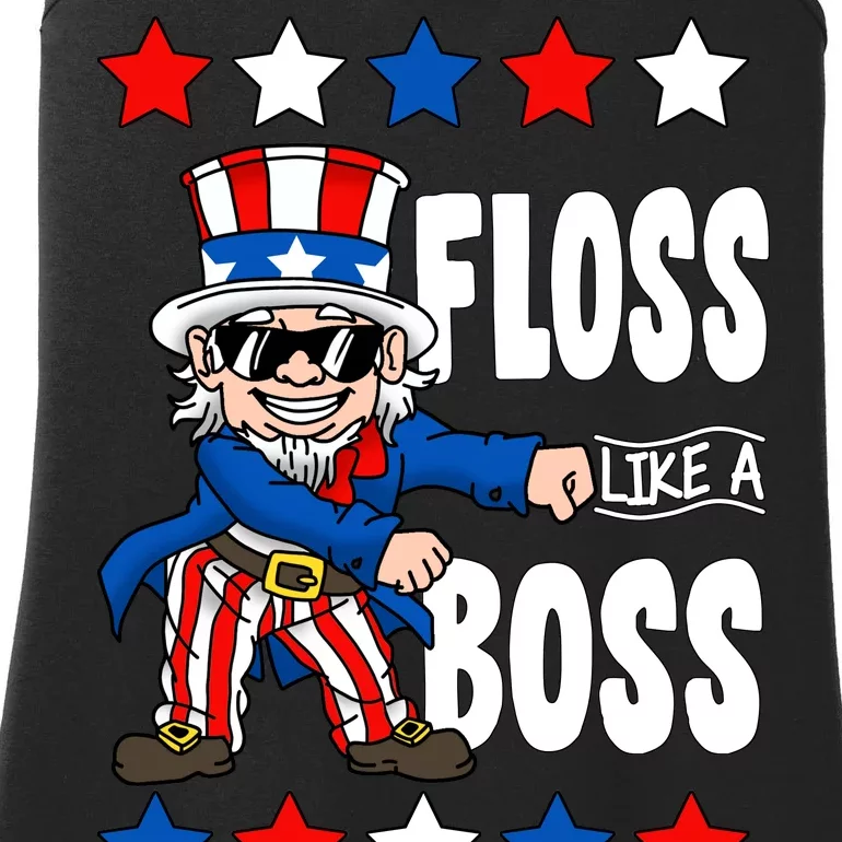 Floss Like A Boss USA 4th of July Ladies Essential Tank