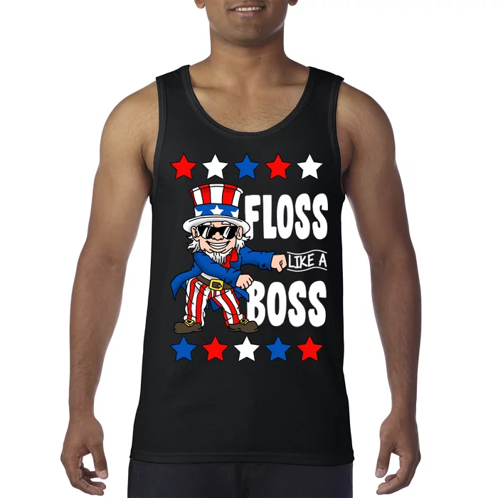 Floss Like A Boss USA 4th of July Tank Top