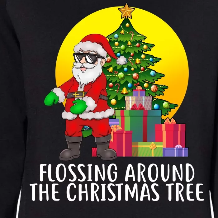 Flossing Around The Christmas Tree Womens California Wash Sweatshirt