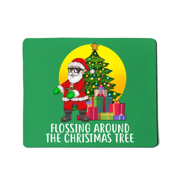 Flossing Around The Christmas Tree Mousepad