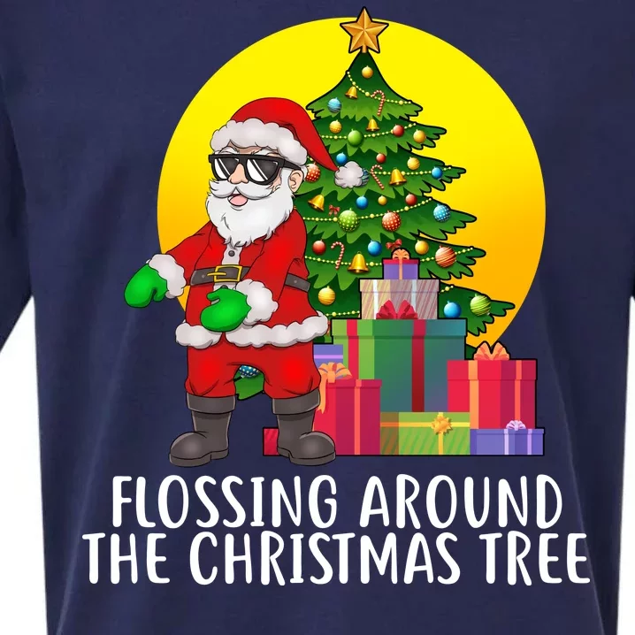 Flossing Around The Christmas Tree Sueded Cloud Jersey T-Shirt