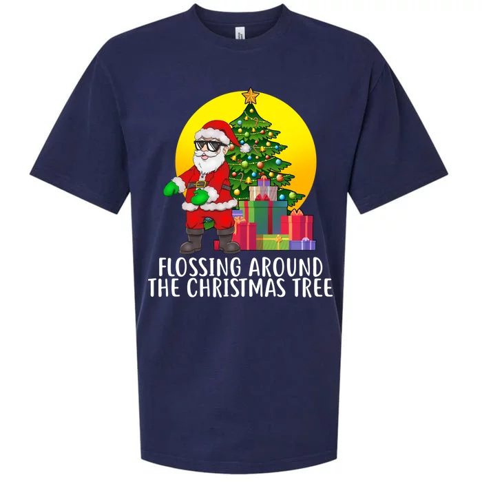 Flossing Around The Christmas Tree Sueded Cloud Jersey T-Shirt