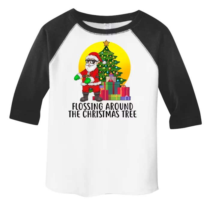 Flossing Around The Christmas Tree Toddler Fine Jersey T-Shirt