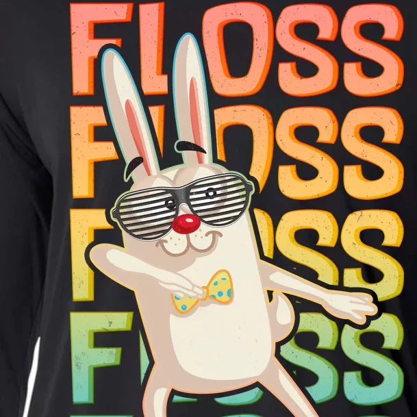 Flossing Easter Bunny Cooling Performance Long Sleeve Crew