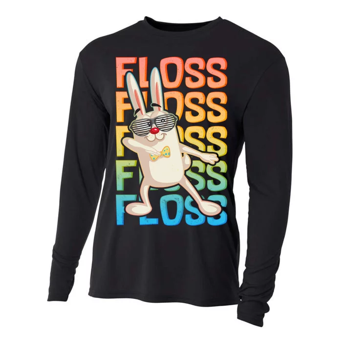 Flossing Easter Bunny Cooling Performance Long Sleeve Crew