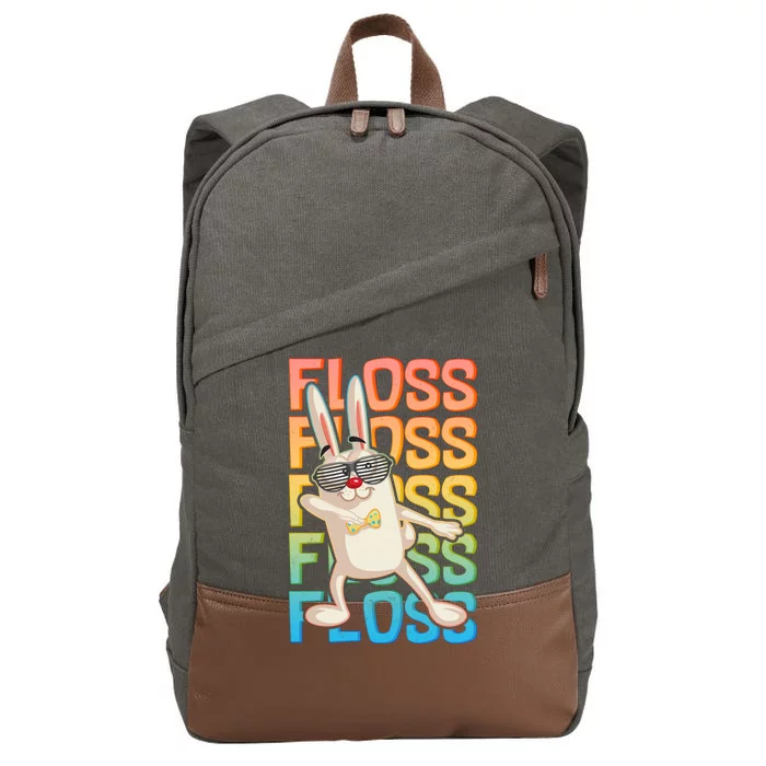 Flossing Easter Bunny Cotton Canvas Backpack