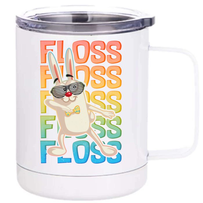 Flossing Easter Bunny Front & Back 12oz Stainless Steel Tumbler Cup