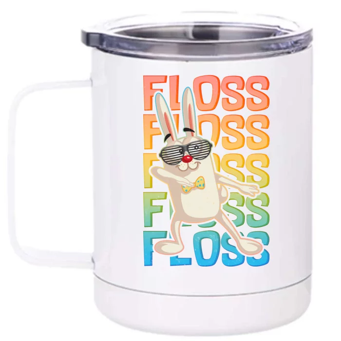 Flossing Easter Bunny Front & Back 12oz Stainless Steel Tumbler Cup