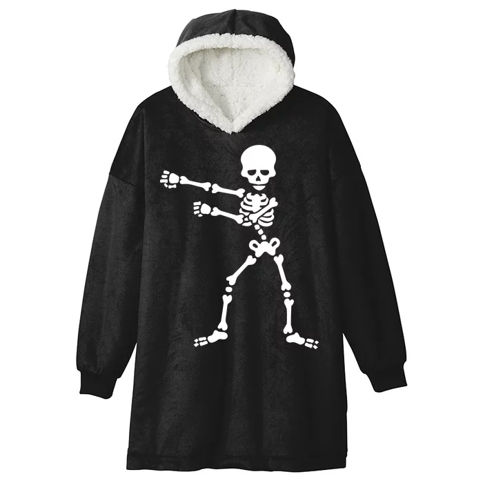 Flossing Skeleton Hooded Wearable Blanket