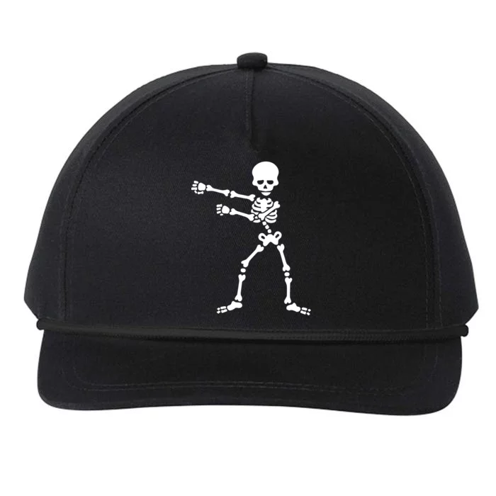 Flossing Skeleton Snapback Five-Panel Rope Hat