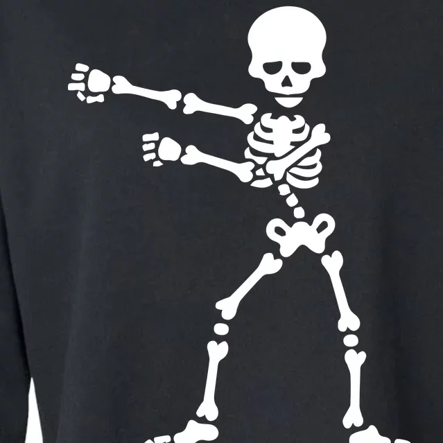 Flossing Skeleton Cropped Pullover Crew