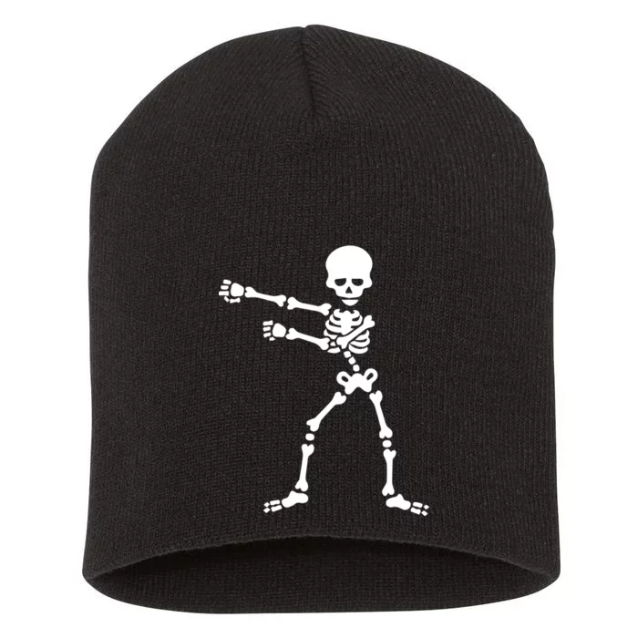 Flossing Skeleton Short Acrylic Beanie