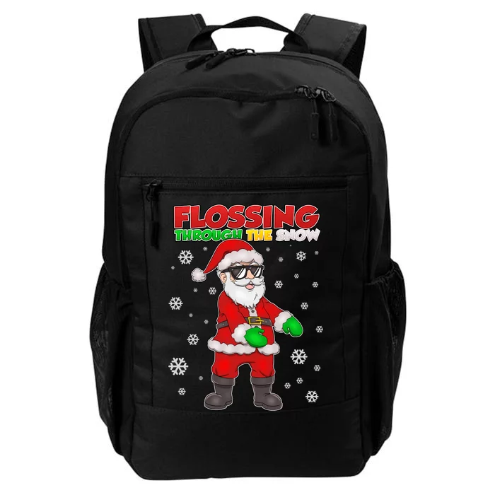 Flossing Through The Snow Santa Daily Commute Backpack