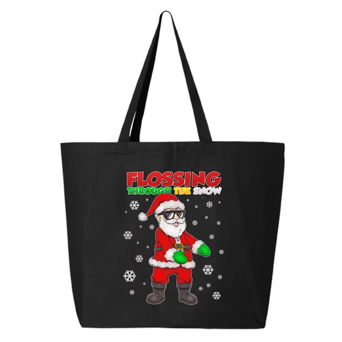 Flossing Through The Snow Santa 25L Jumbo Tote