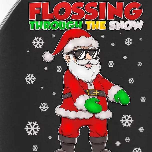 Flossing Through The Snow Santa Toddler Fine Jersey T-Shirt