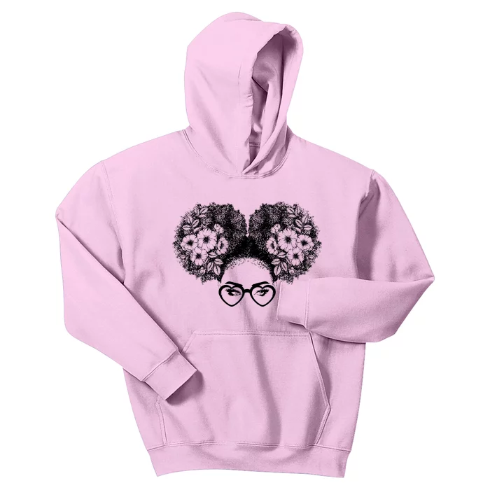 Flower Afro Puffs Kids Hoodie