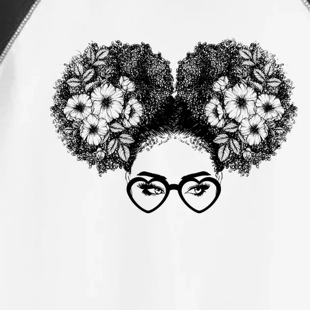 Flower Afro Puffs Toddler Fine Jersey T-Shirt