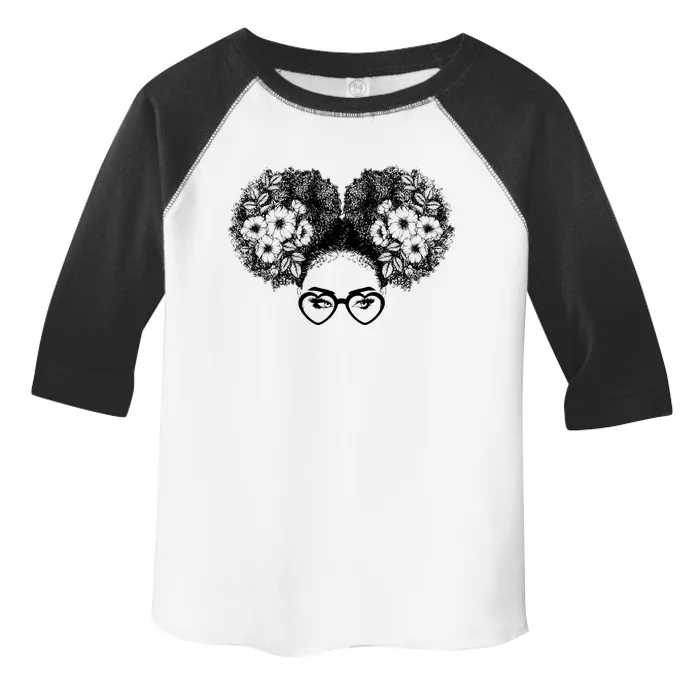 Flower Afro Puffs Toddler Fine Jersey T-Shirt