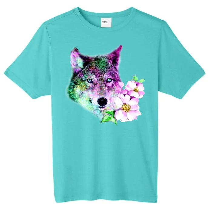 Flower Colorful Wilderness Wolf ChromaSoft Performance T-Shirt