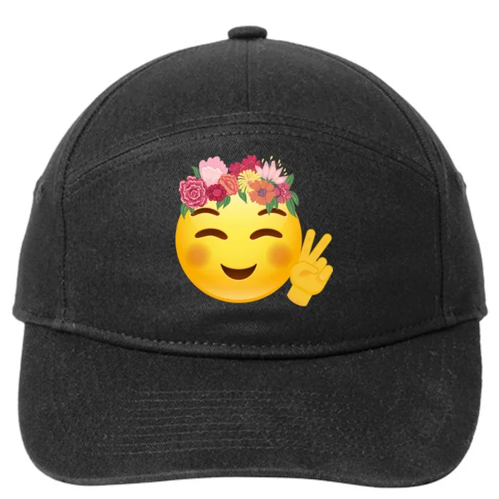 Flower Crown Emoji 7-Panel Snapback Hat