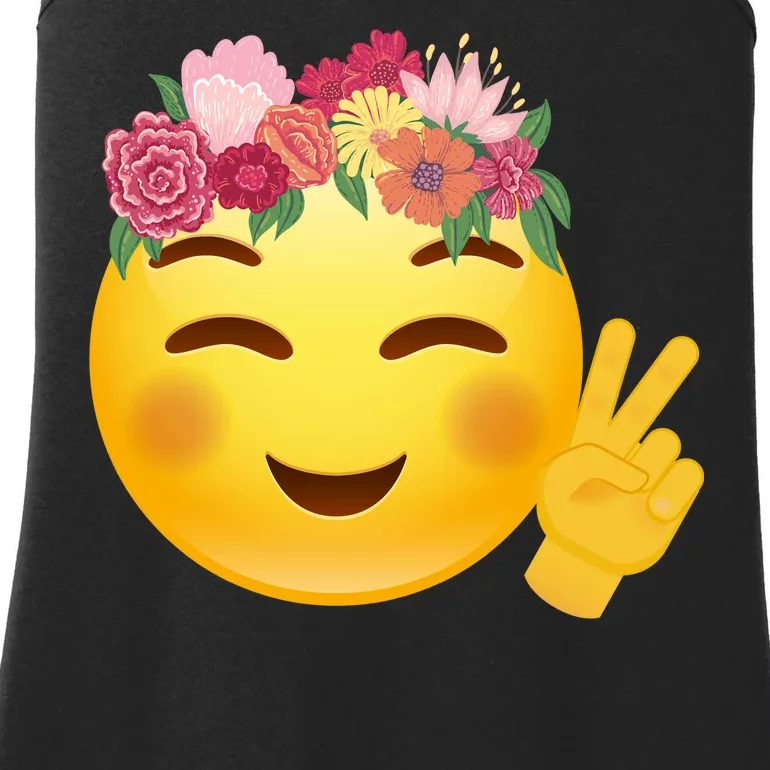 Flower Crown Emoji Ladies Essential Tank