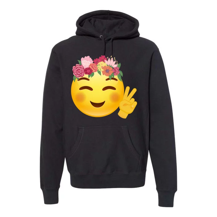 Flower Crown Emoji Premium Hoodie