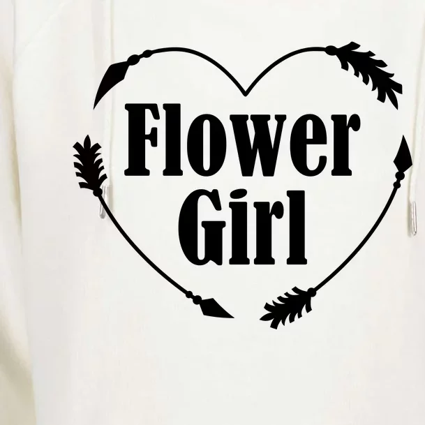 Flower Girl Heart Womens Funnel Neck Pullover Hood