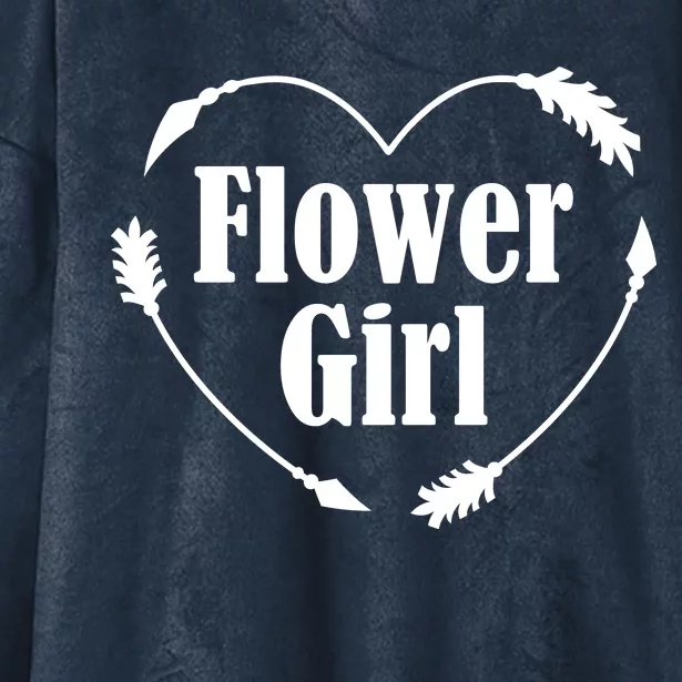 Flower Girl Heart Hooded Wearable Blanket