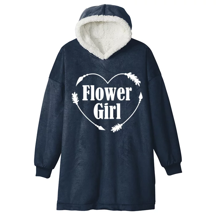 Flower Girl Heart Hooded Wearable Blanket