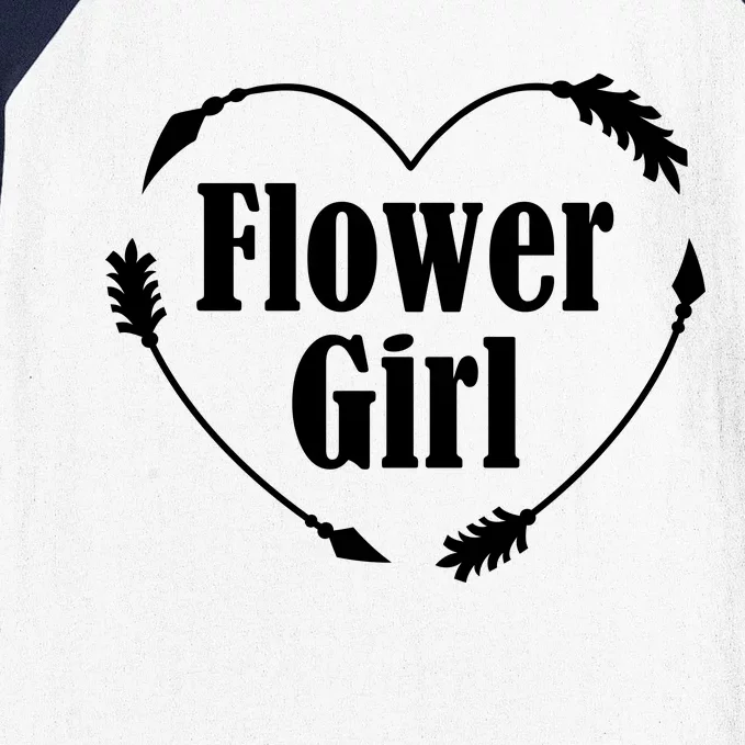 Flower Girl Heart Baseball Sleeve Shirt