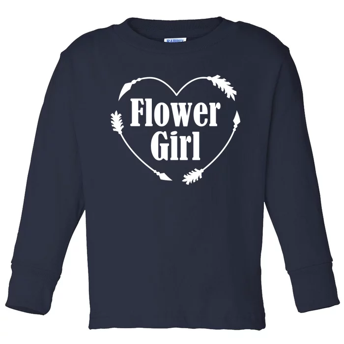 Flower Girl Heart Toddler Long Sleeve Shirt