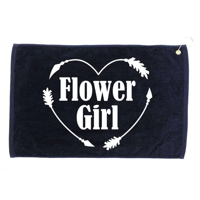 Flower Girl Heart Grommeted Golf Towel