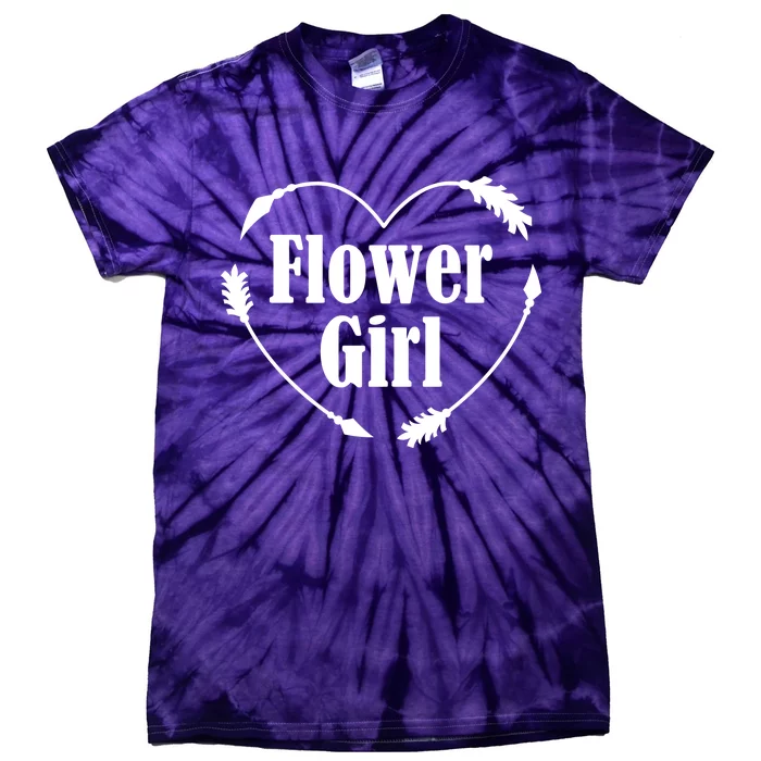 Flower Girl Heart Tie-Dye T-Shirt