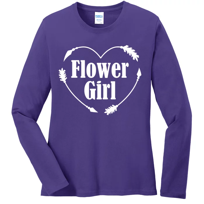 Flower Girl Heart Ladies Long Sleeve Shirt