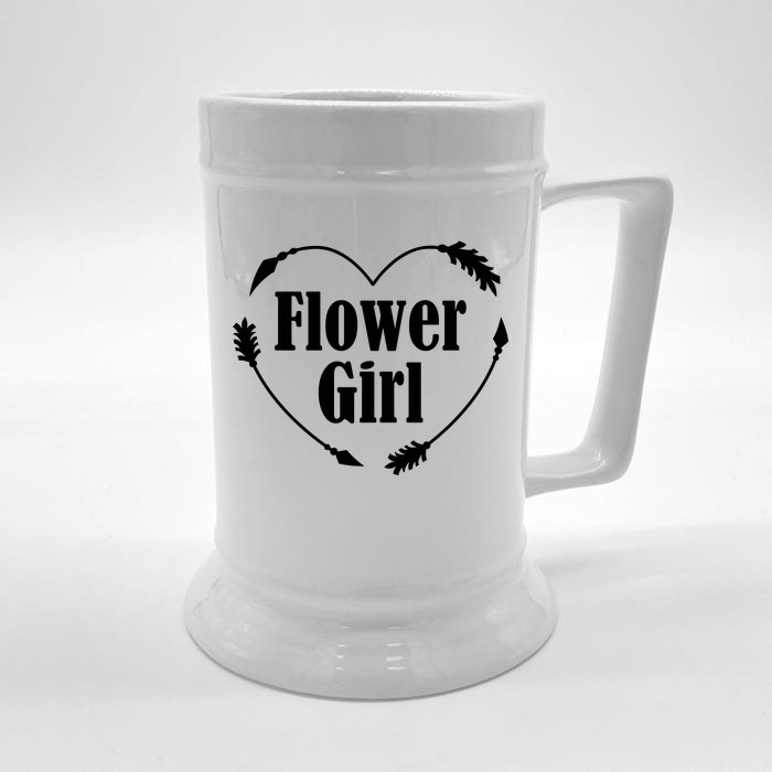 Flower Girl Heart Front & Back Beer Stein