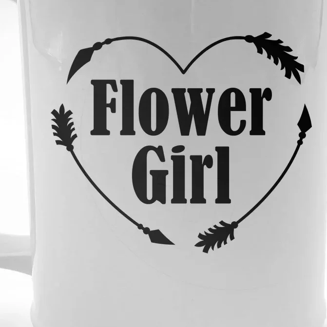 Flower Girl Heart Front & Back Beer Stein