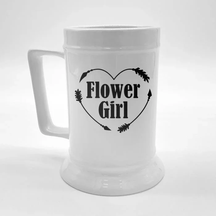 Flower Girl Heart Front & Back Beer Stein