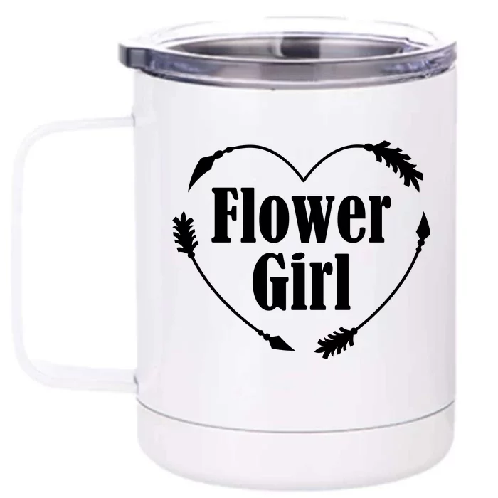 Flower Girl Heart Front & Back 12oz Stainless Steel Tumbler Cup