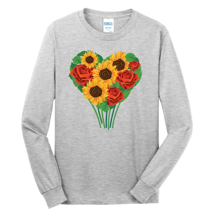 Flower Heart Bouquet Tall Long Sleeve T-Shirt