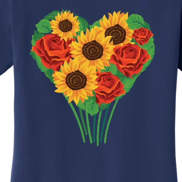 Flower Heart Bouquet Women's T-Shirt