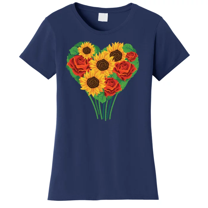 Flower Heart Bouquet Women's T-Shirt