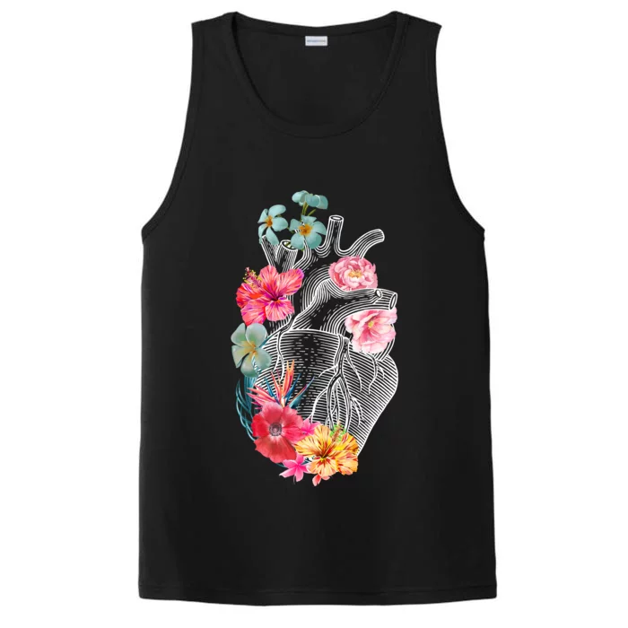 Flower Heart Floral Performance Tank