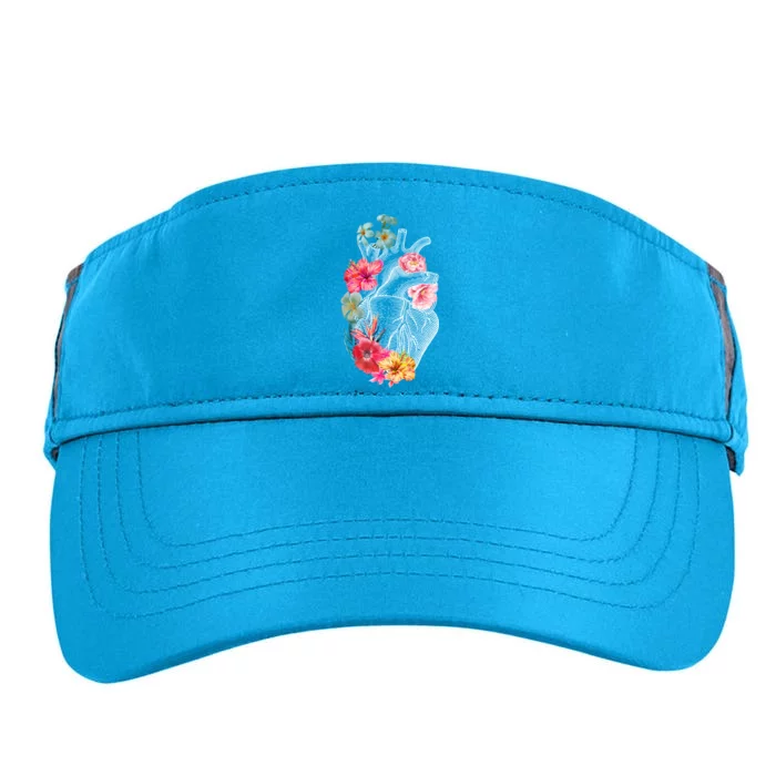 Flower Heart Floral Adult Drive Performance Visor