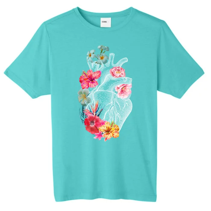 Flower Heart Floral ChromaSoft Performance T-Shirt