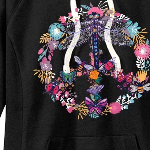 Flower Peace Bugs Women's Fleece Hoodie