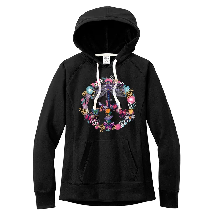 Flower Peace Bugs Women's Fleece Hoodie