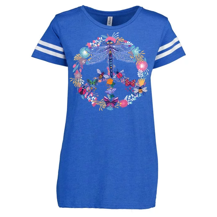 Flower Peace Bugs Enza Ladies Jersey Football T-Shirt