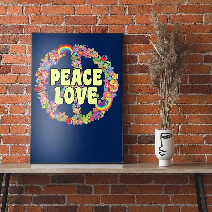 Flower Peace Love Sign Poster