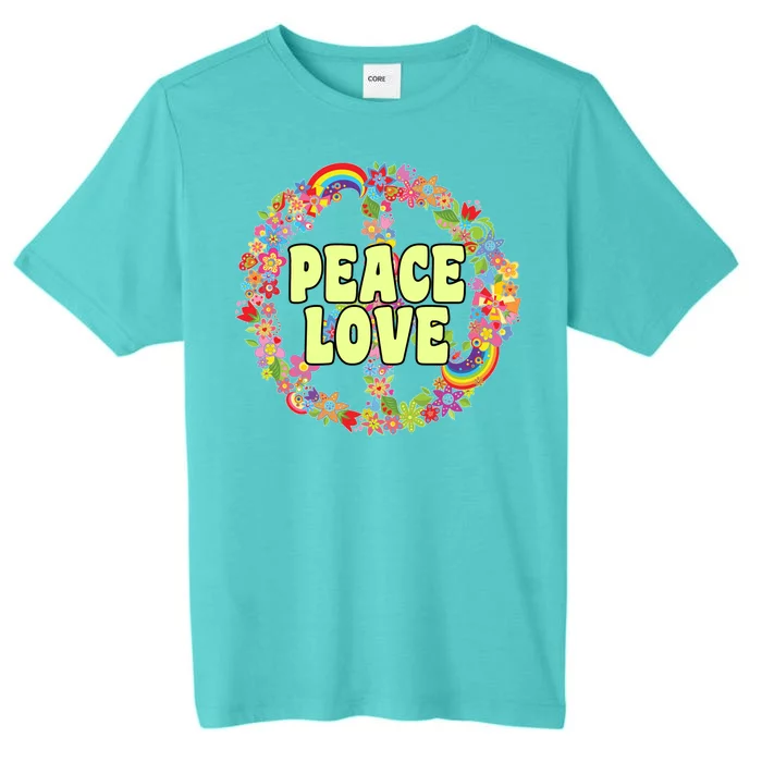 Flower Peace Love Sign ChromaSoft Performance T-Shirt