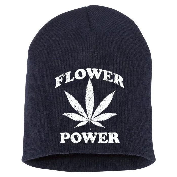 Flower Power Short Acrylic Beanie